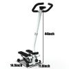 Stair Stepper Machine with Handlebar-Mini Steppers for Exercise with 300LBS Loading Capacity, Hydraulic Fitness Stepper with LCD Monitor(Black+White)