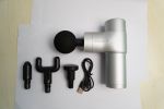 Massage Gun for Home Gym Fascial Gun Muscle Massager with 4 Massage Heads and Carry Bag Sliver