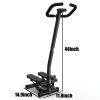 Stair Stepper Machine with Handlebar-Mini Steppers for Exercise with 300LBS Loading Capacity, Hydraulic Fitness Stepper with LCD Monitor(Black)