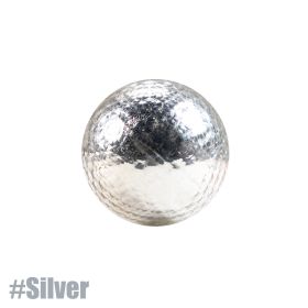 1Pcs Dia 42.7mm Metallic Plated Colored Golf Balls Fancy Match Opening Goal Best Gift Durable Construction For Sporting Events (Color: Silver)