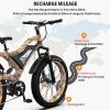 AOSTIRMOTOR 26" 1500W Electric Bike Fat Tire 48V 15AH Removable Lithium Battery for Adults S18-1500W